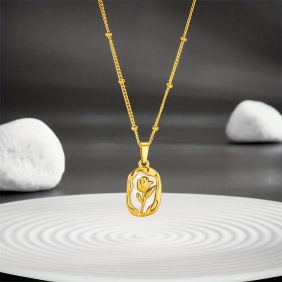 Blossom Floral Gold Necklace
