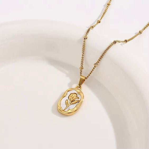 Blossom Floral Gold Necklace