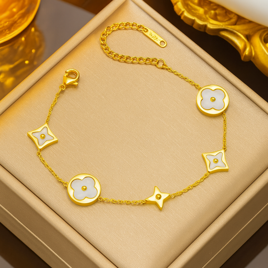 Clover & Diamond Bracelet